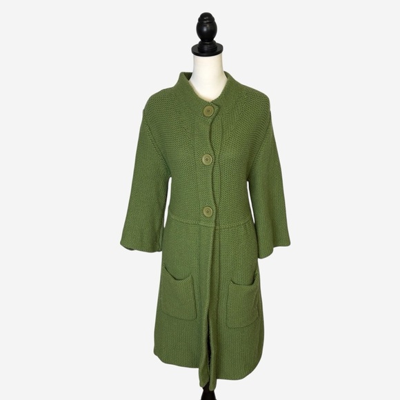 Eileen Fisher Long Merino Wool Knit Cardigan - Picture 1 of 10